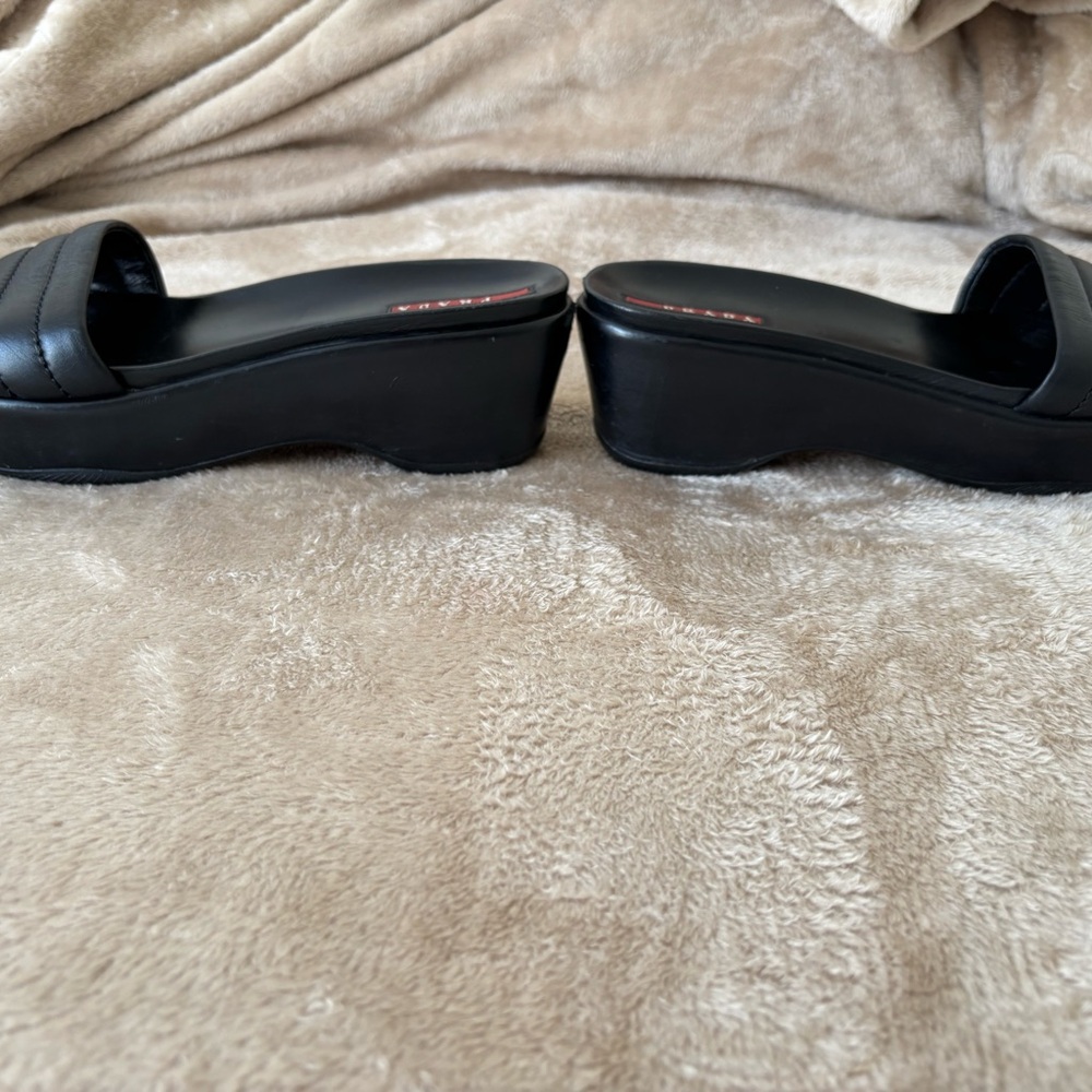 Prada Black Slide Sandals - Picture 6 of 8